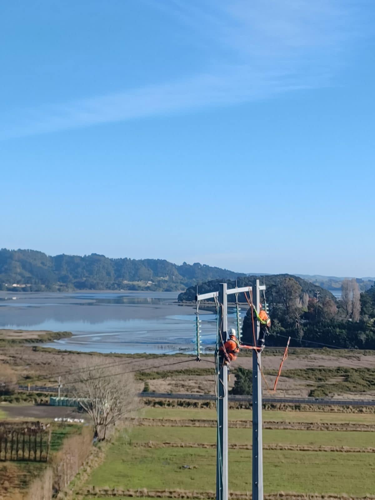 linesmen working on overhead lines