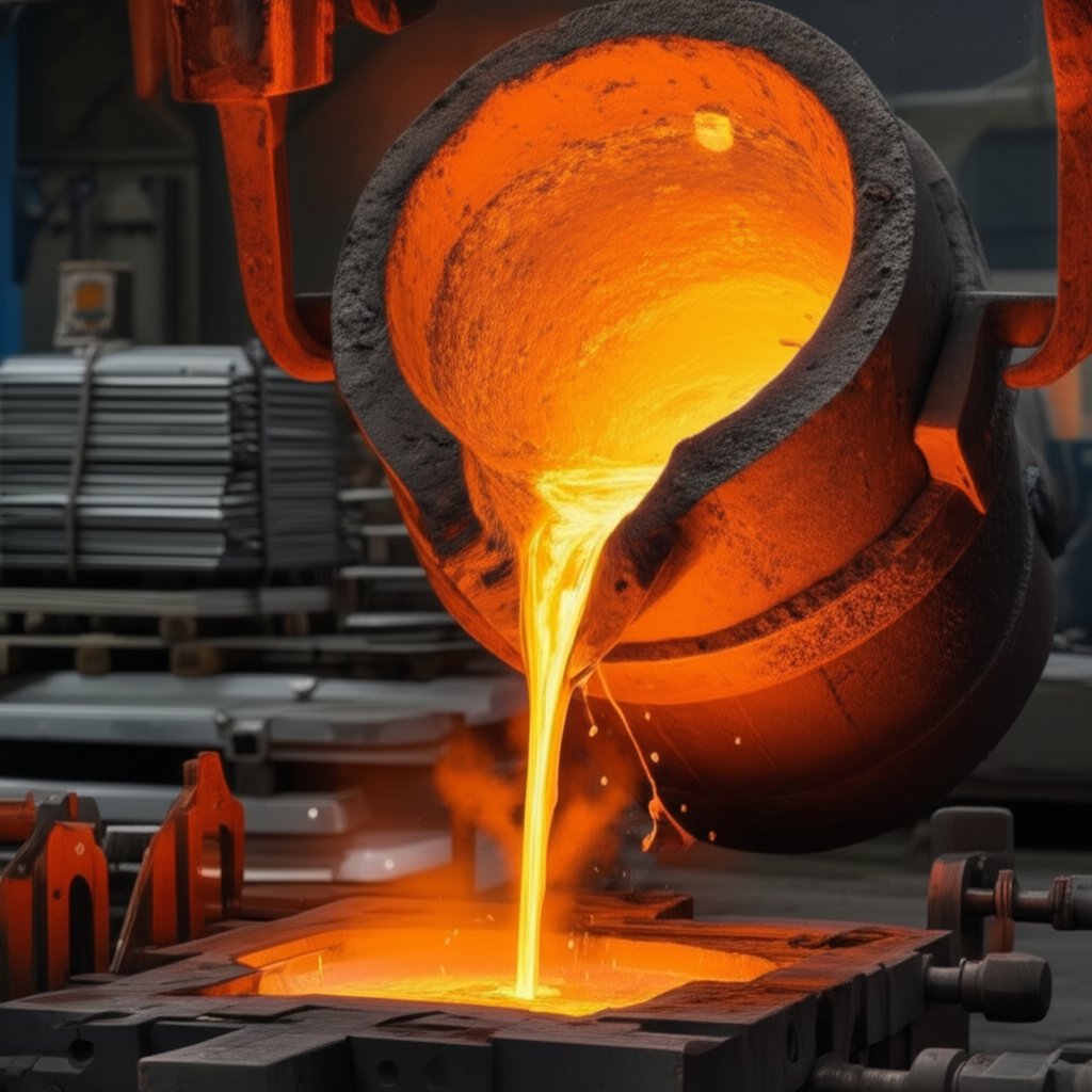 Molten aluminium