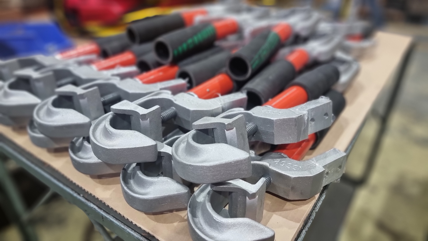 Earth Clamps on a workbench